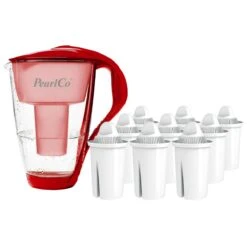 Glas-Wasserfilter Rot Inkl. 1 Universal Filterkartusche -Kaffeegenuss Deutschland Verkaufs-Shop 70fddfad 4f53 431a 9935 48fb34d07a0f