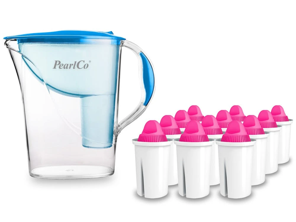 Glas-Wasserfilter Rot Inkl. 12 AquaMag Filterkartuschen 6 Glas-Wasserfilter Rot Inkl. 12 AquaMag Filterkartuschen – Bild 6