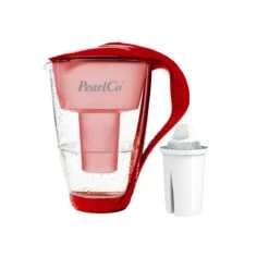 Glas-Wasserfilter Rot Inkl. 1 Universal Filterkartusche