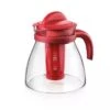Tescoma Teekanne Glas Mit Teesieb Rot Kaffeekanne Teebereiter Teekessel 1,5 L
