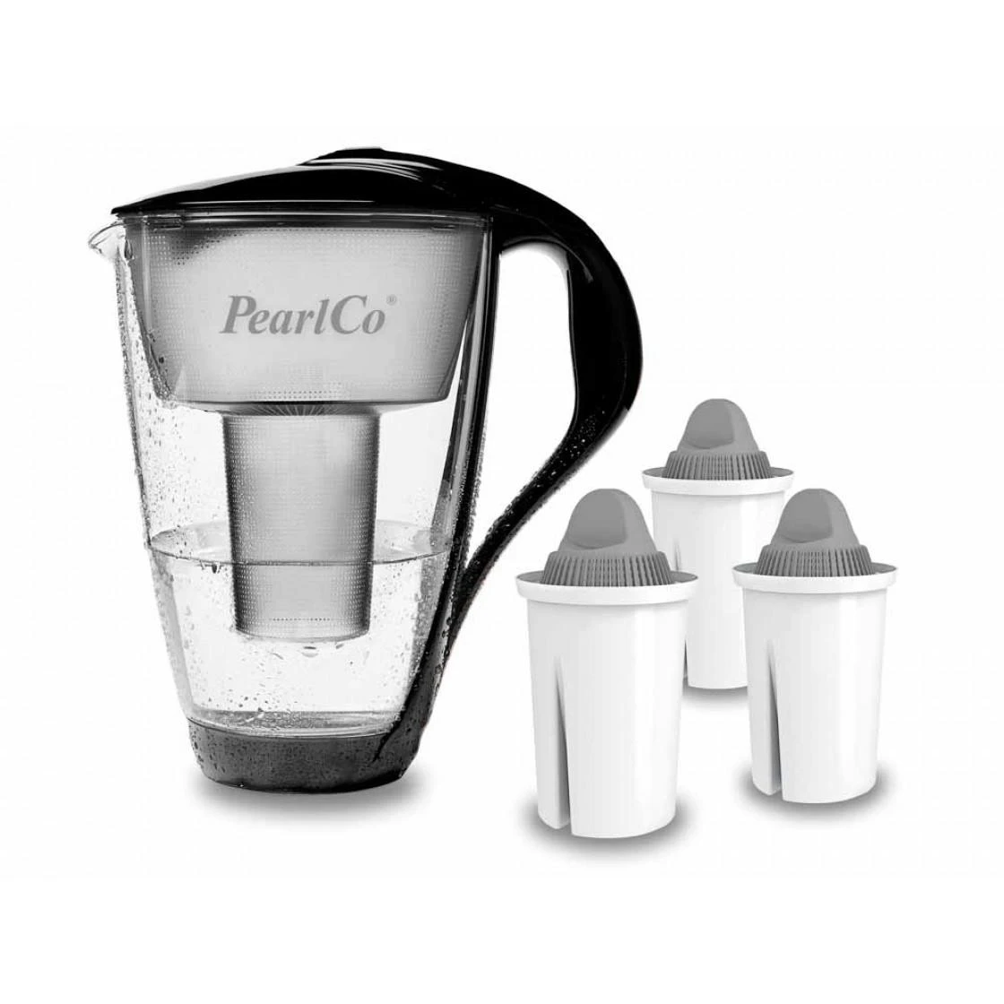 Glas-Wasserfilter Schwarz Inkl. 3 Protect+ Filterkartuschen 1 Glas-Wasserfilter Schwarz Inkl. 3 Protect+ Filterkartuschen
