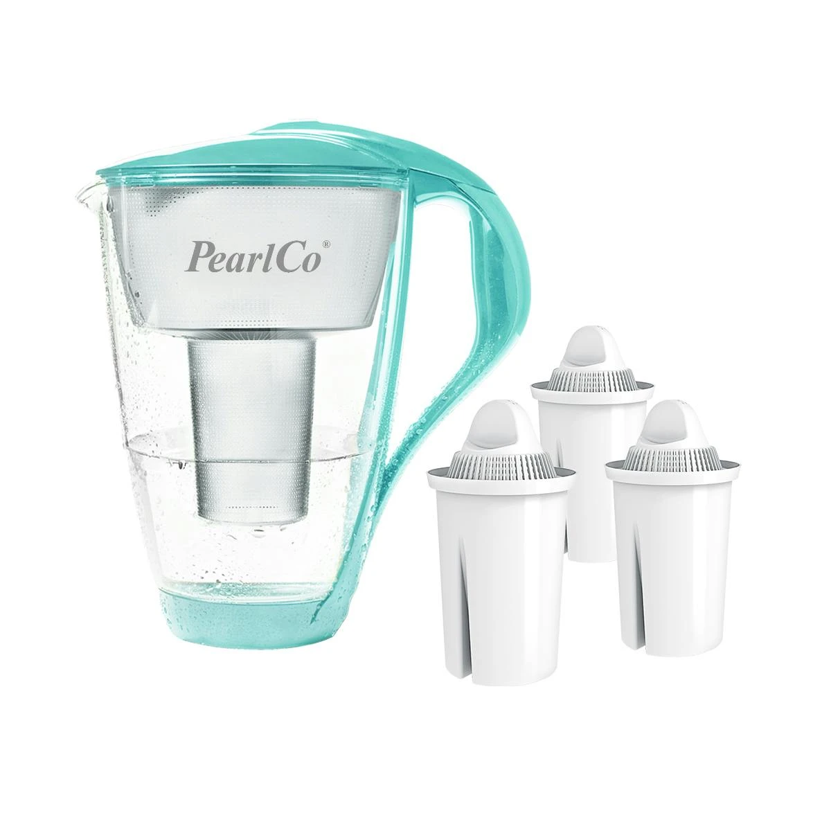 Glas-Wasserfilter Schwarz Inkl. 3 Universal Filterkartuschen 5 Glas-Wasserfilter Schwarz Inkl. 3 Universal Filterkartuschen – Bild 5