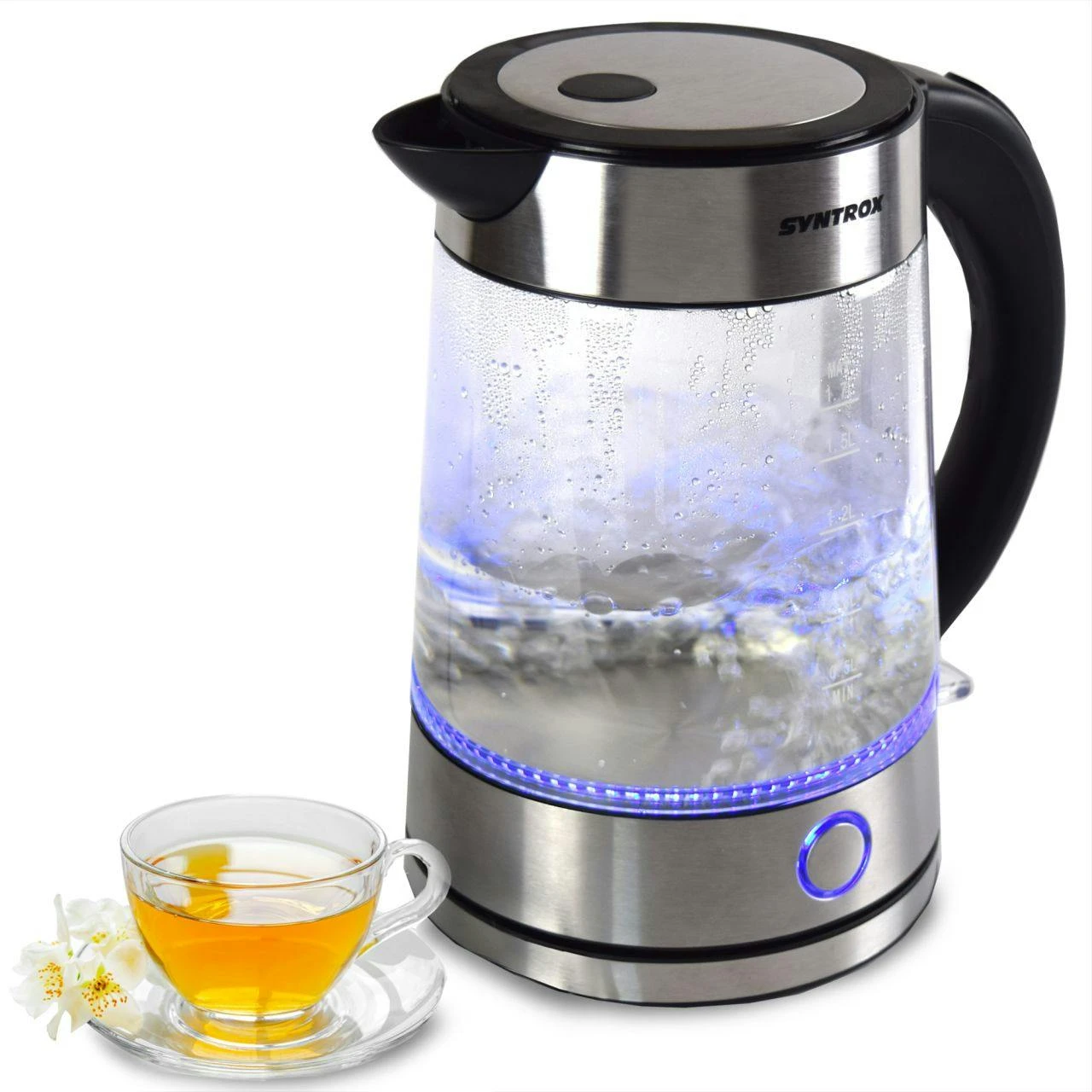 Michelino Glas-Wasserkocher 1,7 Liter LED 74342 2 Michelino Glas-Wasserkocher 1,7 Liter LED 74342 – Bild 2